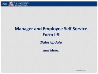 Manager and Employee Self Service Form I-9