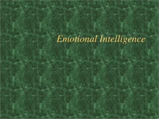 Emotional Intelligence