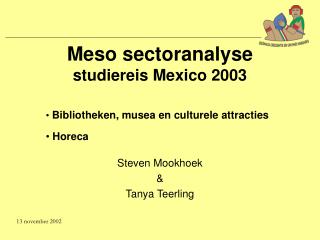 Meso sectoranalyse studiereis Mexico 2003
