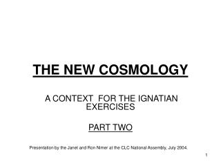 THE NEW COSMOLOGY