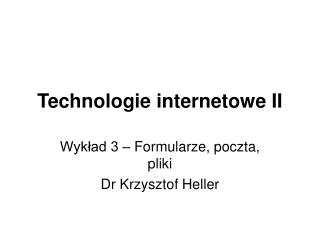 Technologie internetowe II