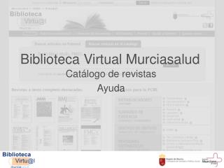 Biblioteca Virtual Murciasalud