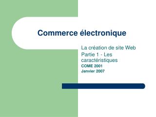 Commerce électronique