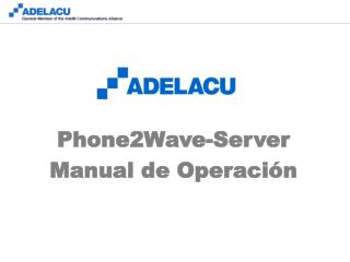 Phone2Wave-Server Manual de Operación