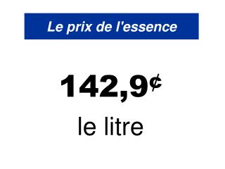 Le prix de l'essence