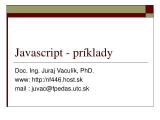 Javascript - príklady
