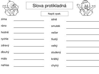 Slova protikladná