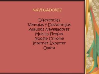 NAVEGADORES