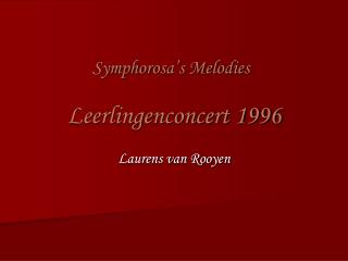 Leerlingenconcert 1996