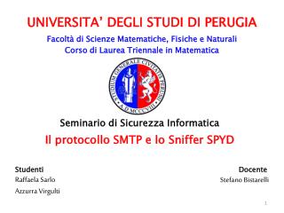 UNIVERSITA’ DEGLI STUDI DI PERUGIA