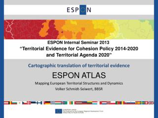 Cartographic translation of territorial evidence ESPON ATLAS