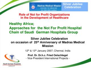 Role of Not for Profit Organizations in the Development of Healthcare