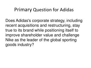 adidas online questionnaire answers