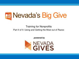 Training for Nonprofits Part II of II: Using and Getting the Most out of Razoo