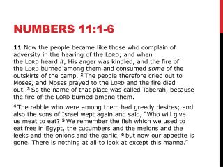 Numbers 11:1-6