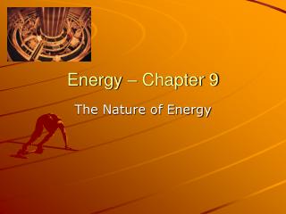 Energy – Chapter 9