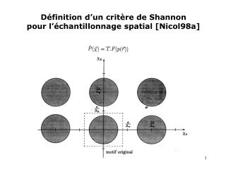Définition d’un critère de Shannon pour l’échantillonnage spatial [Nicol98a]