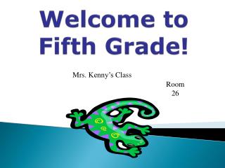 Welcome to Fifth Grade!