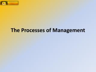 The Processes of Management