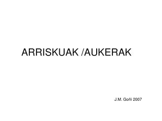 ARRISKUAK /AUKERAK