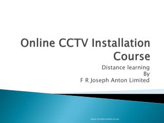 Online CCTV Installation Course