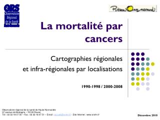 La mortalité par cancers