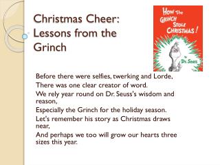 Christmas Cheer: Lessons from the Grinch