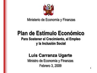 Plan de Estímulo Económico Para Sostener el Crecimiento, el Empleo y la Inclusión Social