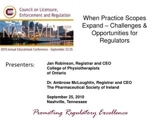 When Practice Scopes Expand – Challenges &amp; Opportunities for Regulators