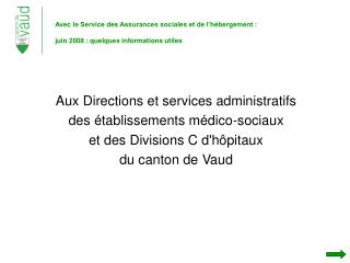 Aux Directions et services administratifs des établissements médico-sociaux