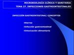 MICROBIOLOG A CL NICA Y SANITARIA TEMA 27. INFECCIONES GASTROINTESTINALES