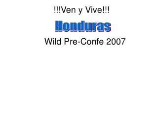 !!!Ven y Vive!!! Wild Pre-Confe 2007