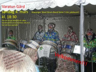 Stavanger Steel Drum Band feirer 5 års jubileum!