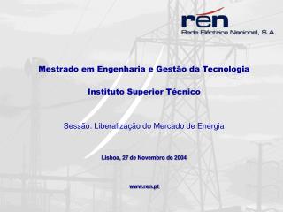 Mestrado em Engenharia e Gestão da Tecnologia Instituto Superior Técnico