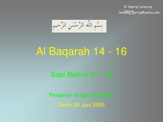 Al Baqarah 14 - 16