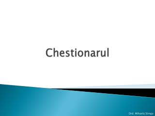 Chestionarul