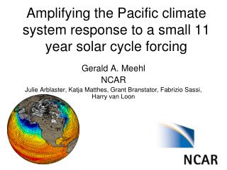 Amplifying the Pacific climate system response to a small 11 year solar cycle forcing