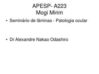 APESP- A223 Mogi Mirim