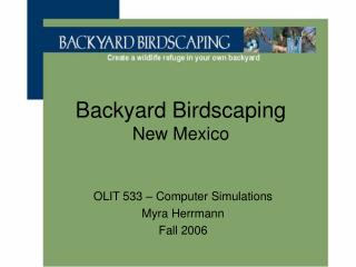Backyard Birdscaping New Mexico