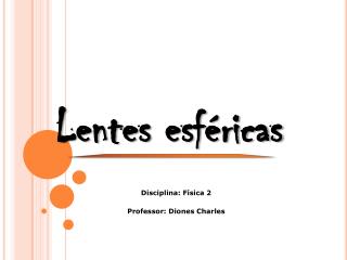 Lentes esféricas