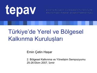 Türkiye’de Yerel ve Bölgesel Kalkınma Kuruluşları