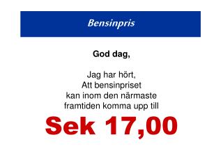 Bensinpris