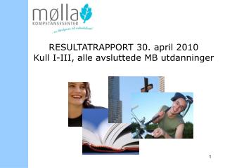 RESULTATRAPPORT 30. april 2010 Kull I-III, alle avsluttede MB utdanninger