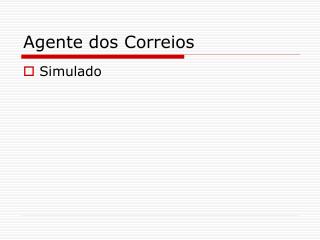 Agente dos Correios