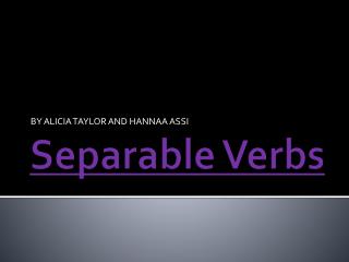 Separable Verbs