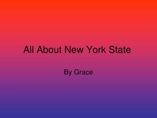 All About New York State