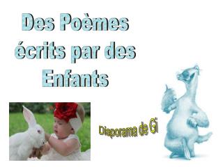 Des Poèmes écrits par des Enfants