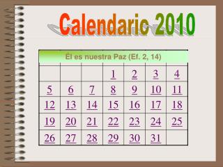 Calendario 2010