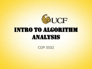 Intro to Algorithm analysis