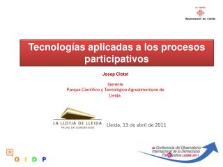 Josep Clotet Gerente Parque Científico y Tecnológico Agroalimentario de Lleida
